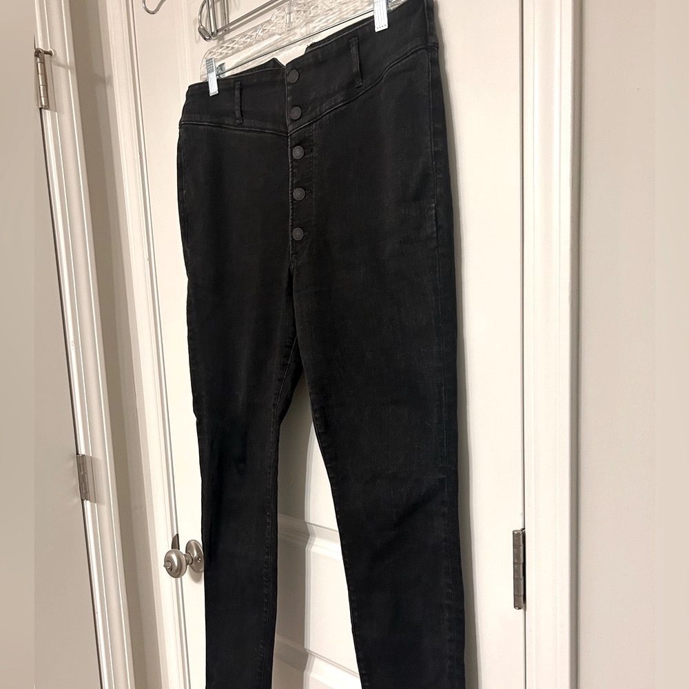 Express High Rise Button Front Jeans - Picture 5 of 15